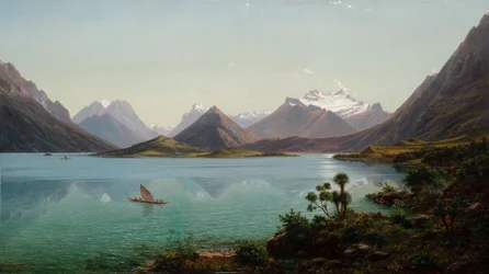 Lake Wakatipu with Mount Earnslaw, Middle Island, New Zealand